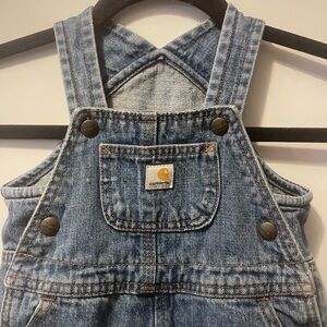 18MOS Carhartt Blue Denim Overalls Classic Workwear Style